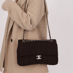 Chanel 2004 Nylon Chocolate Bar Easy Flap Bag - FashioNica