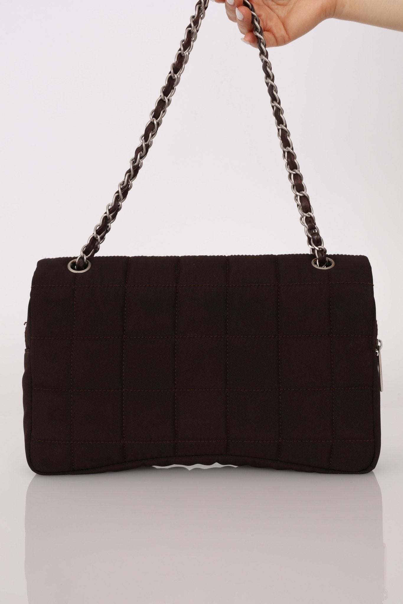 Chanel 2004 Nylon Chocolate Bar Easy Flap Bag - FashioNica