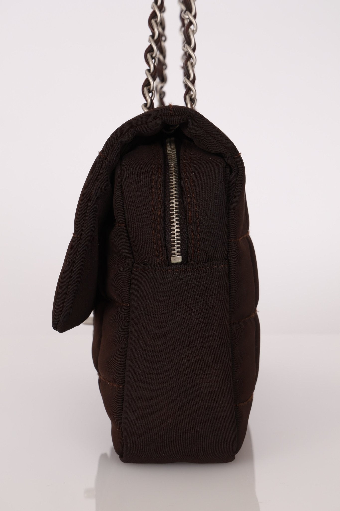 Chanel 2004 Nylon Chocolate Bar Easy Flap Bag - FashioNica