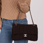 Chanel 2004 Nylon Chocolate Bar Easy Flap Bag - FashioNica