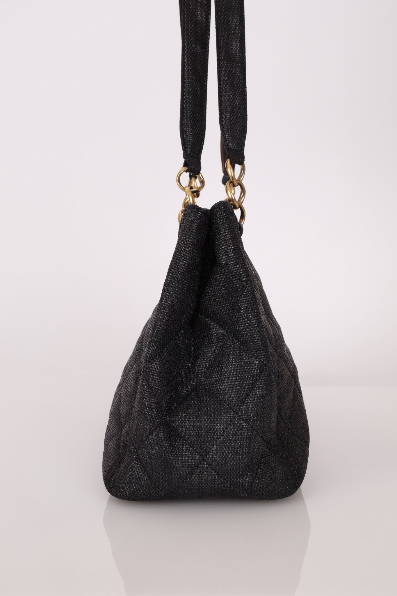 Chanel 2004 Quilted Raffia CC Tote - FashioNica