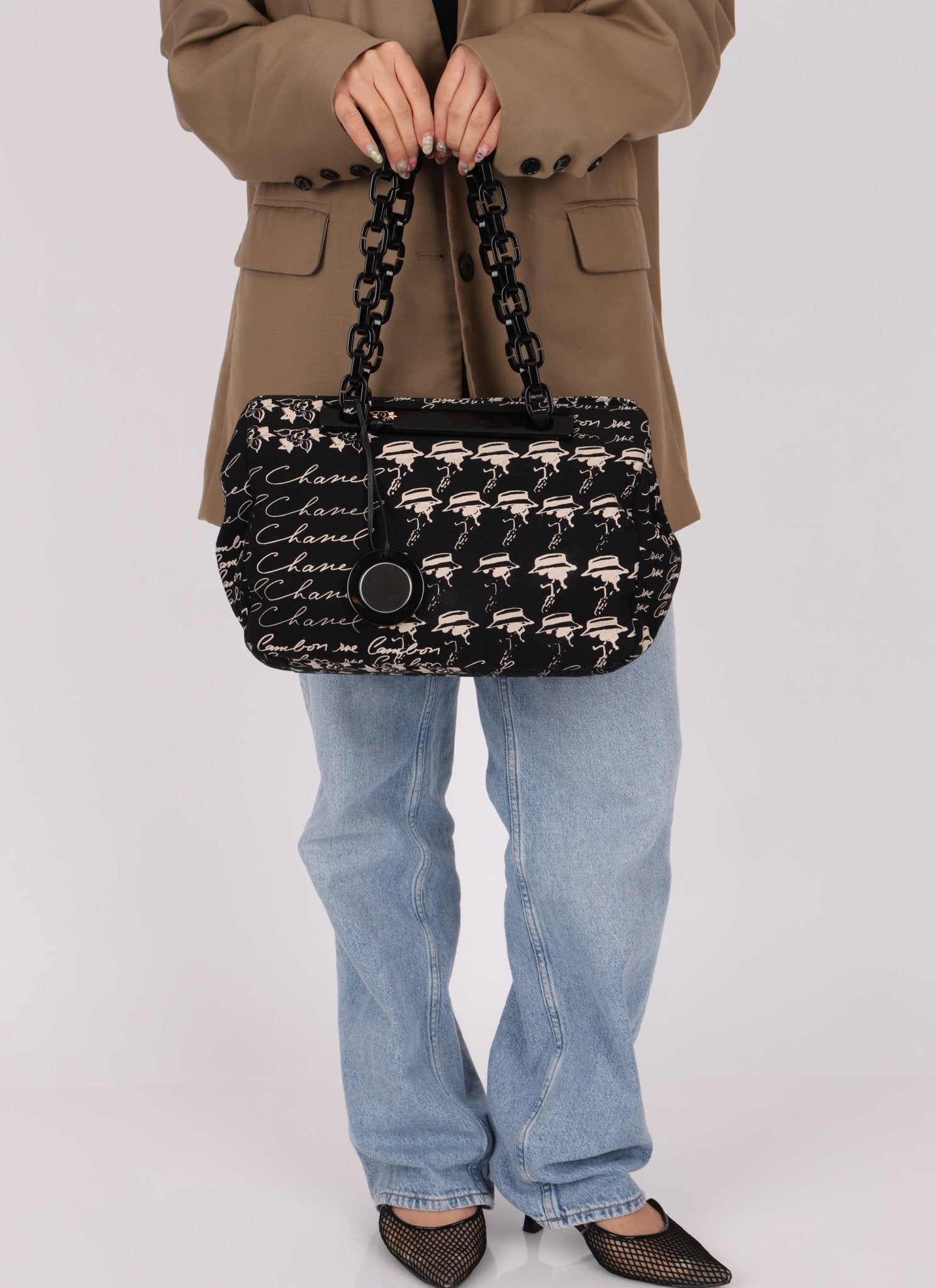 Chanel 2005 Canvas Camellia Tote - FashioNica