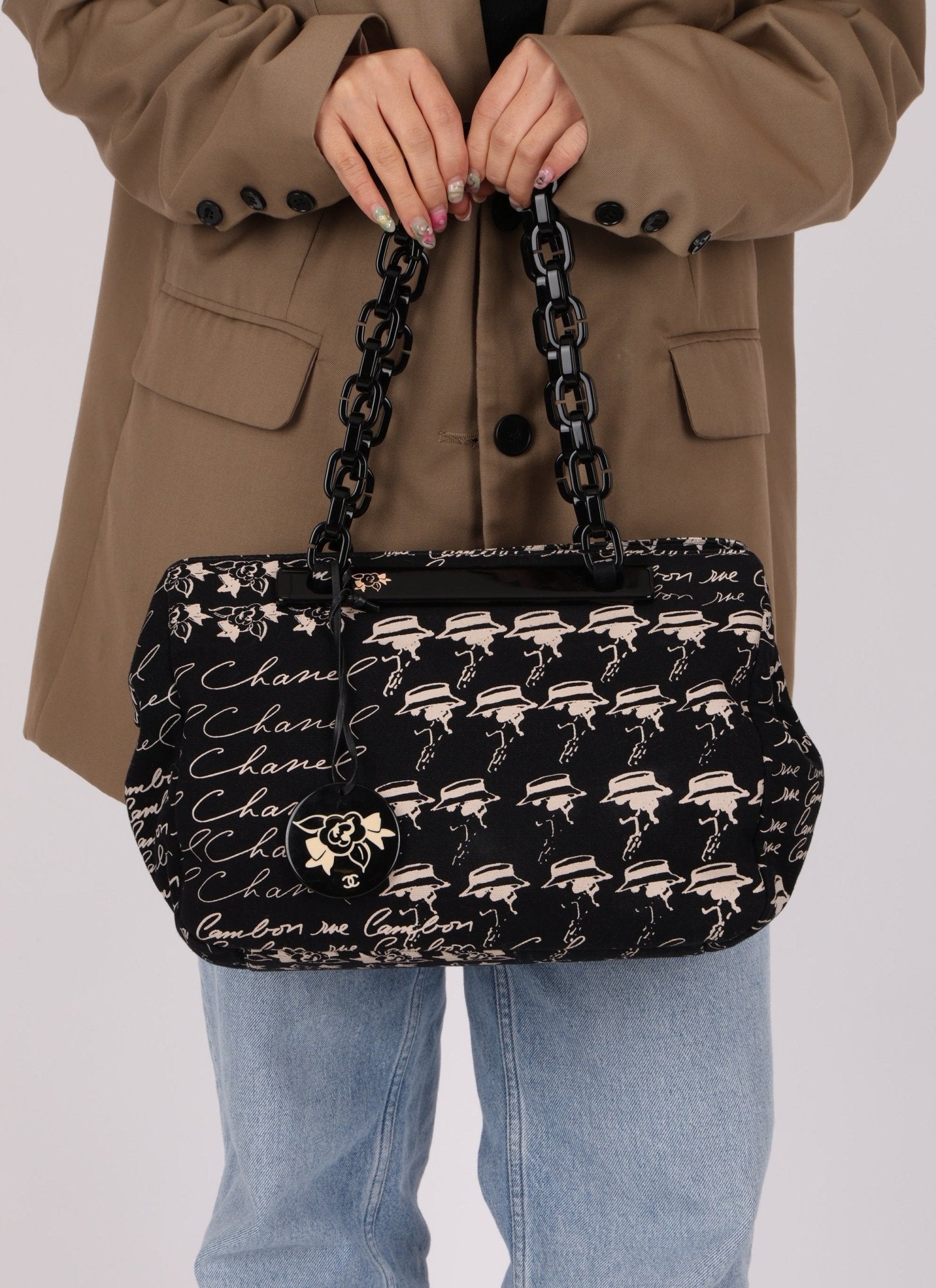 Chanel 2005 Canvas Camellia Tote - FashioNica