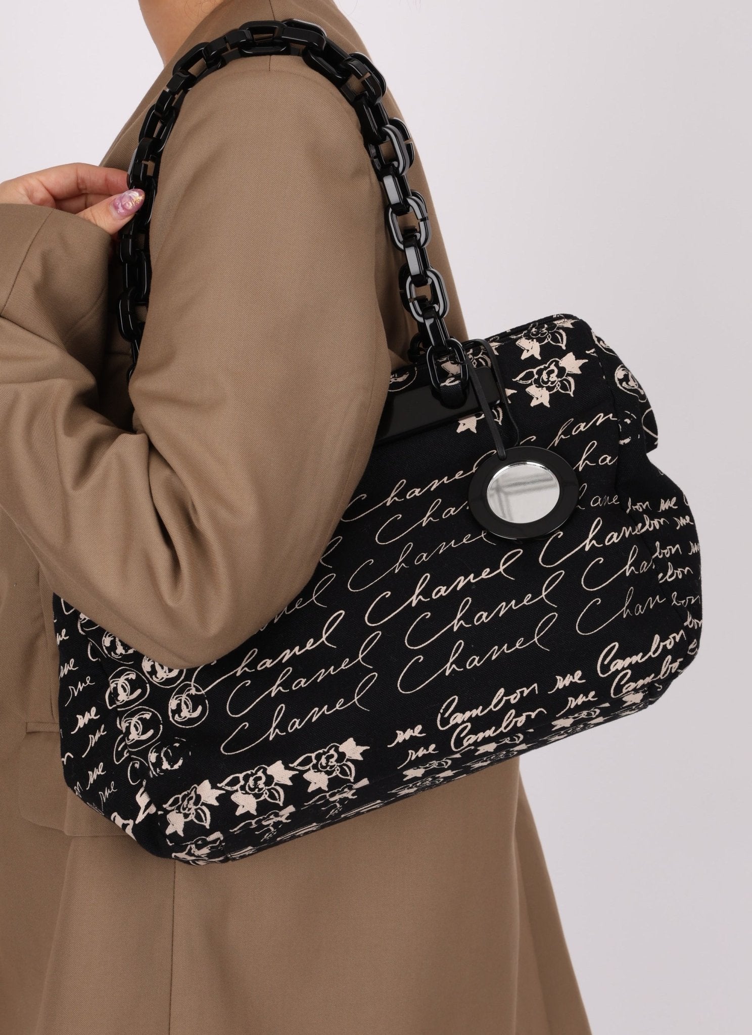 Chanel 2005 Canvas Camellia Tote - FashioNica