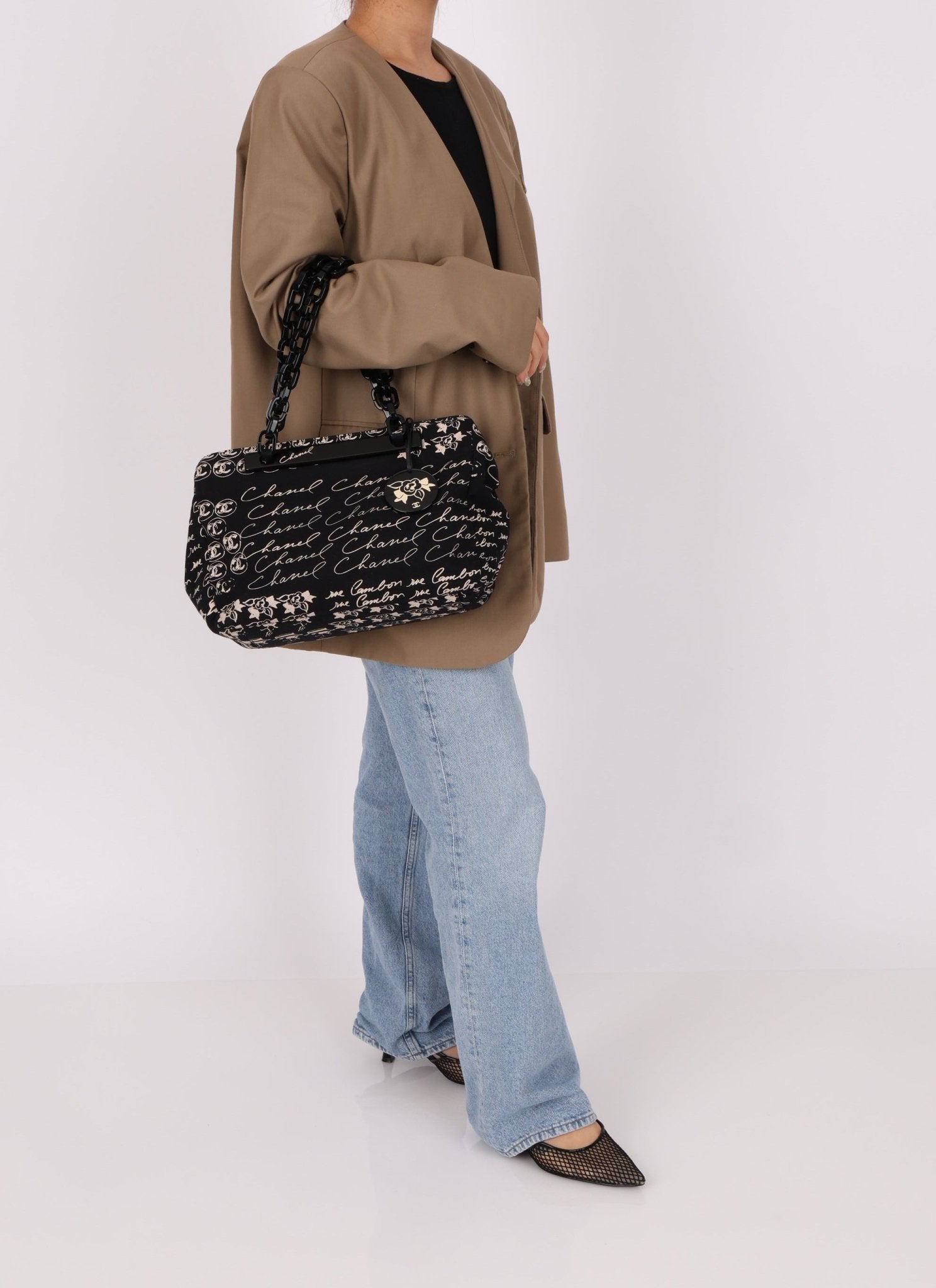 Chanel 2005 Canvas Camellia Tote - FashioNica