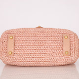Chanel 2005 Lambskin & Raffia Turnlock Chain Shoulder Bag - FashioNica
