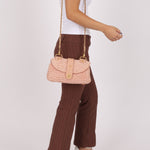 Chanel 2005 Lambskin & Raffia Turnlock Chain Shoulder Bag - FashioNica