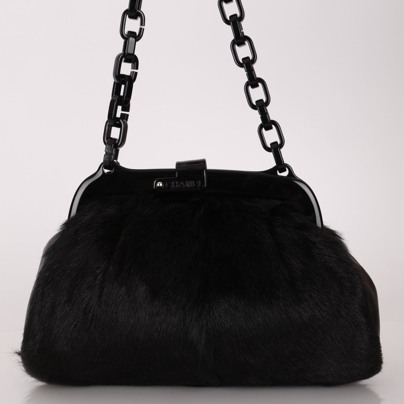 Chanel 2005 No. 5 Mink Fur Medium Frame Bag - FashioNica