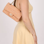 Chanel 2005 Tweed Creamsicle Classic Medium Double Flap - FashioNica