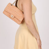 Chanel 2005 Tweed Creamsicle Classic Medium Double Flap - FashioNica