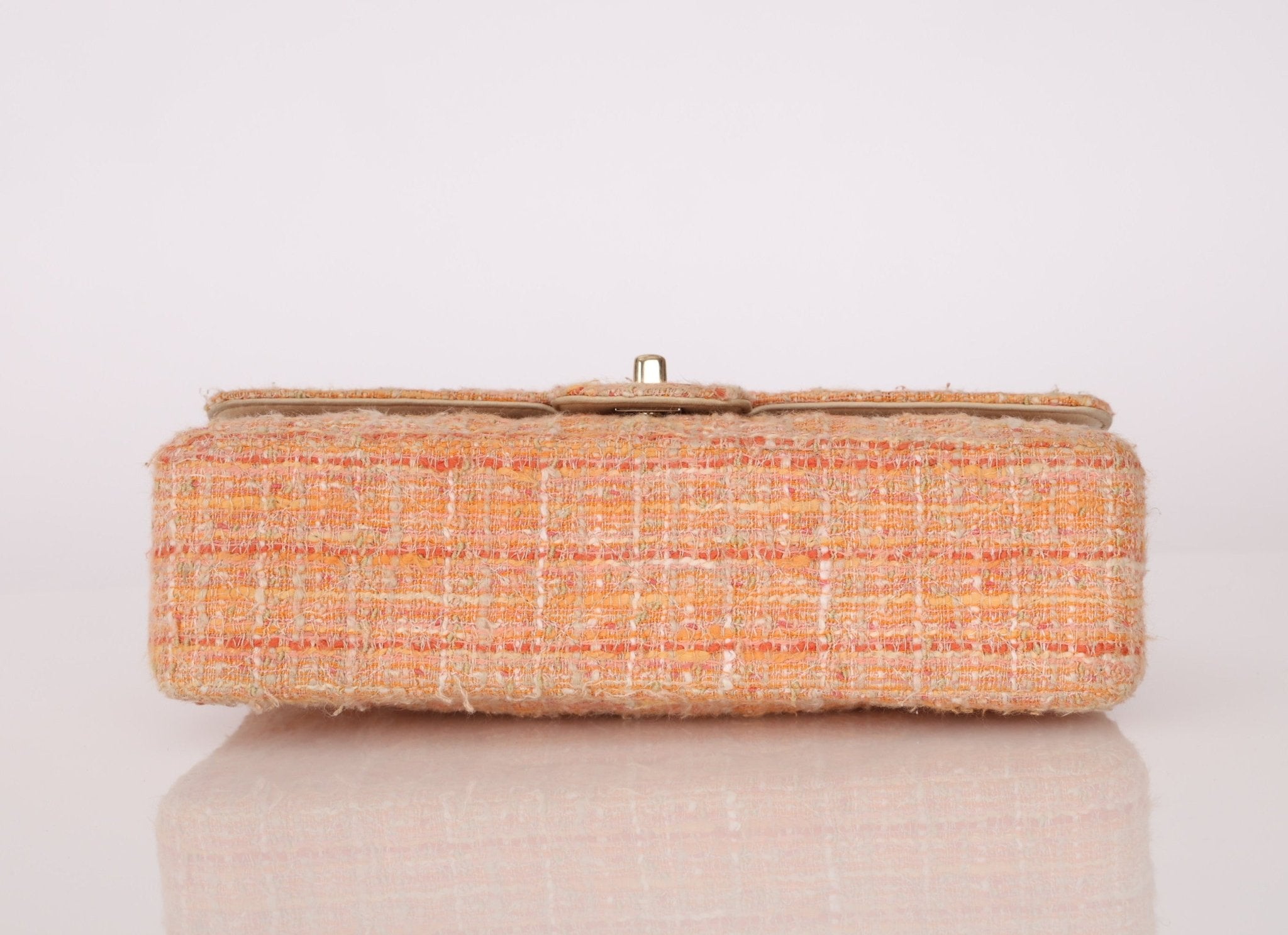 Chanel 2005 Tweed Creamsicle Classic Medium Double Flap - FashioNica
