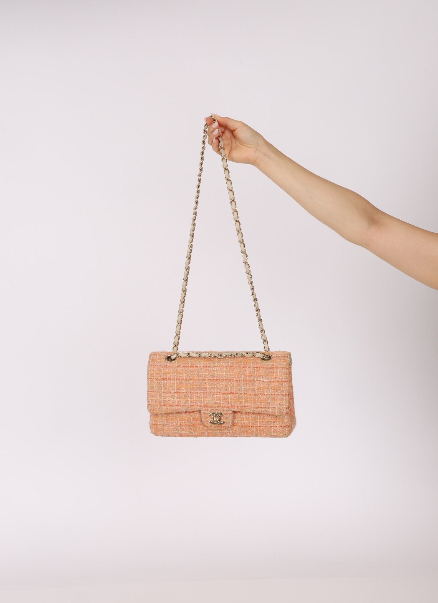 Chanel 2005 Tweed Creamsicle Classic Medium Double Flap - FashioNica