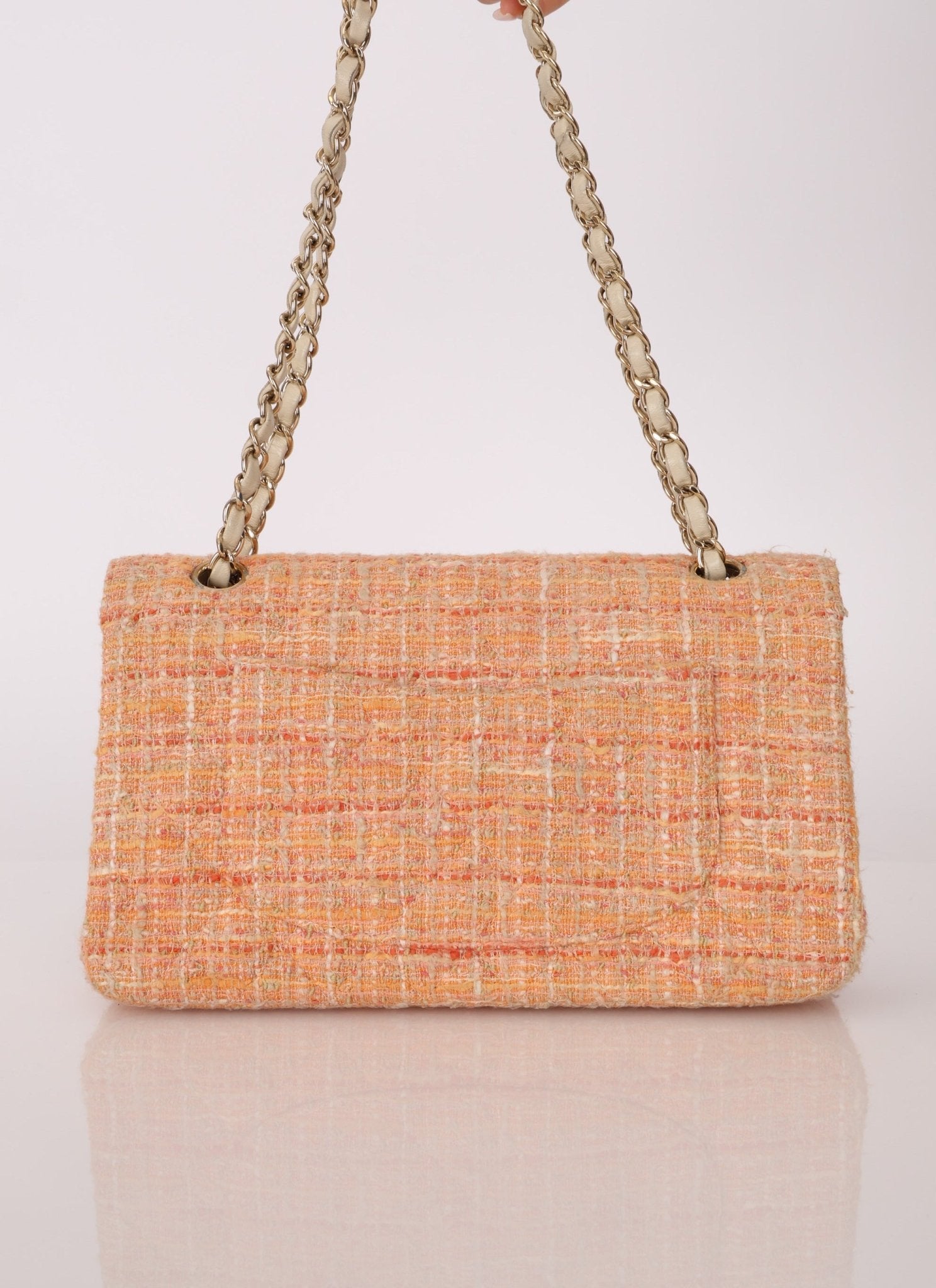 Chanel 2005 Tweed Creamsicle Classic Medium Double Flap - FashioNica