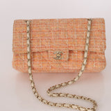 Chanel 2005 Tweed Creamsicle Classic Medium Double Flap - FashioNica