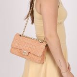 Chanel 2005 Tweed Creamsicle Classic Medium Double Flap - FashioNica