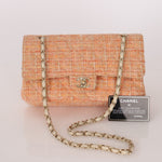 Chanel 2005 Tweed Creamsicle Classic Medium Double Flap - FashioNica