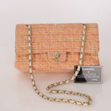Chanel 2005 Tweed Creamsicle Classic Medium Double Flap - FashioNica