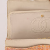 Chanel 2005 Tweed Creamsicle Classic Medium Double Flap - FashioNica
