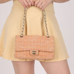 Chanel 2005 Tweed Creamsicle Classic Medium Double Flap - FashioNica