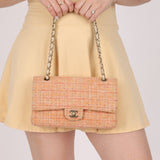 Chanel 2005 Tweed Creamsicle Classic Medium Double Flap - FashioNica