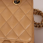 Chanel 2006 Caramel Caviar Medium Classic Double Flap 24K GP - FashioNica