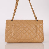 Chanel 2006 Caramel Caviar Medium Classic Double Flap 24K GP - FashioNica