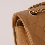 Chanel 2006 Caramel Caviar Medium Classic Double Flap 24K GP - FashioNica