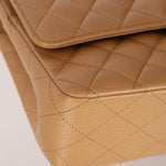 Chanel 2006 Caramel Caviar Medium Classic Double Flap 24K GP - FashioNica