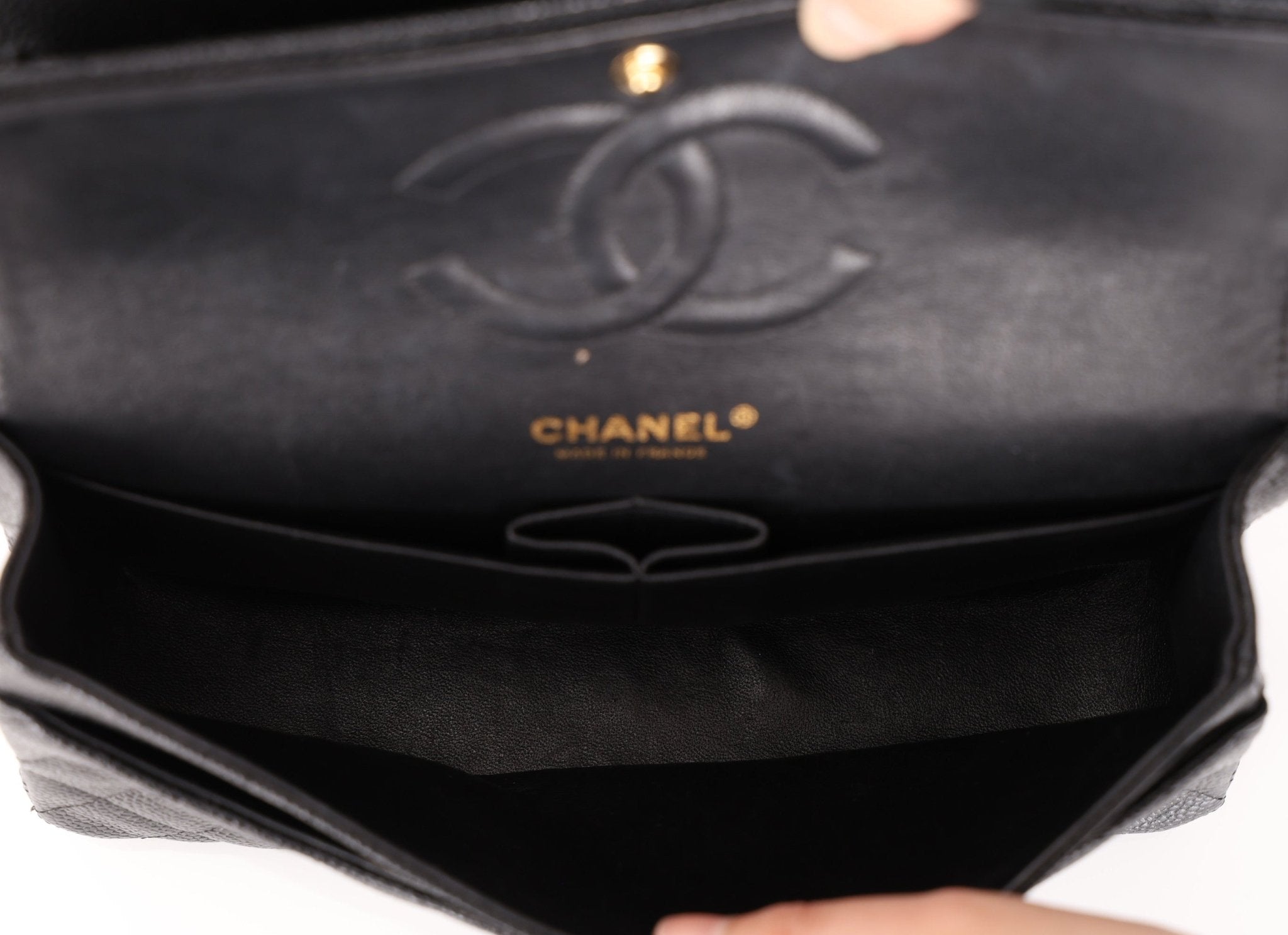 Chanel 2006 Caviar 24k GP Medium Double Flap - FashioNica