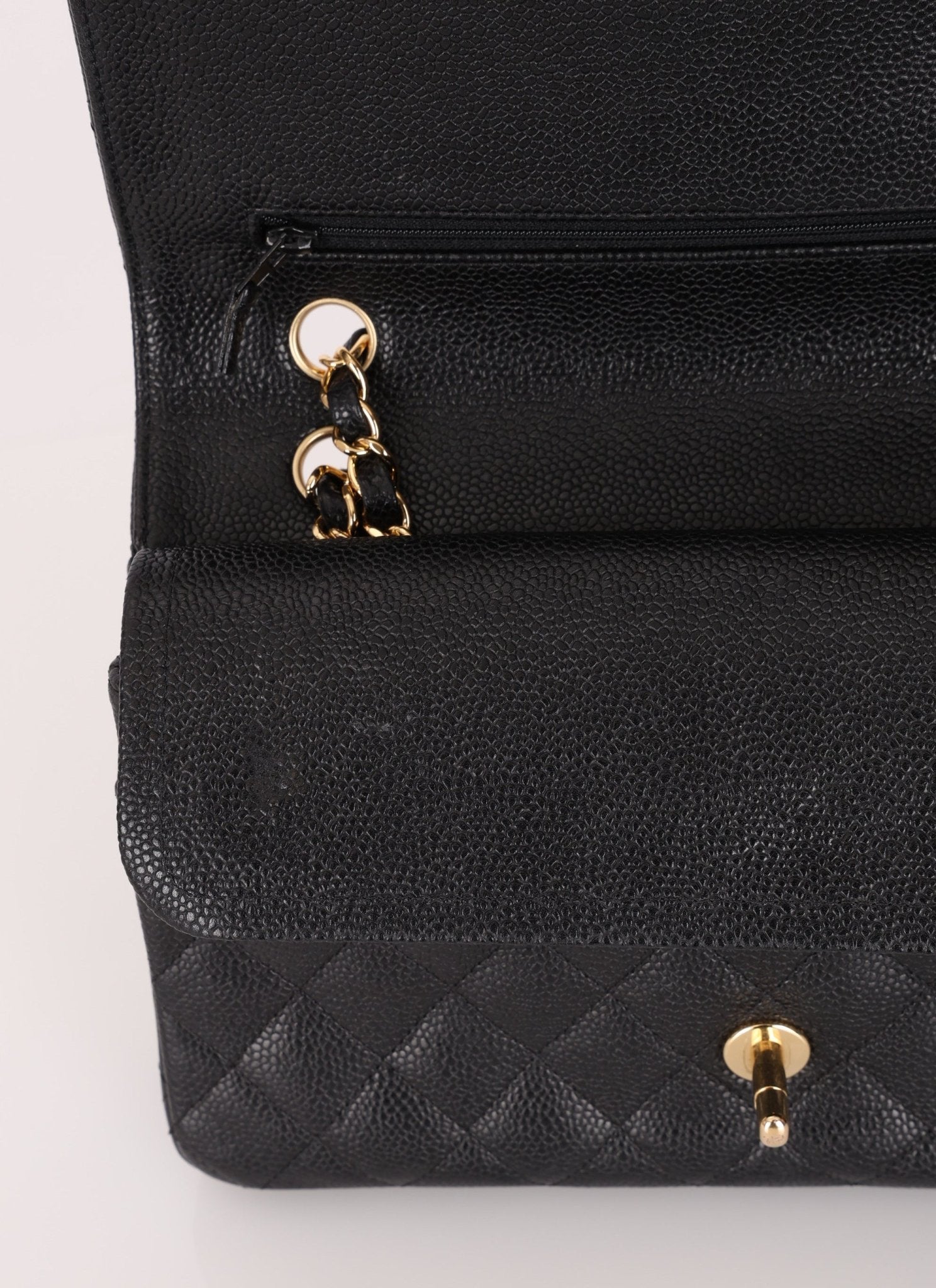 Chanel 2006 Caviar 24k GP Medium Double Flap - FashioNica