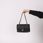 Chanel 2006 Caviar 24k GP Medium Double Flap - FashioNica