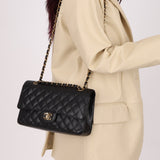 Chanel 2006 Caviar 24k GP Medium Double Flap - FashioNica