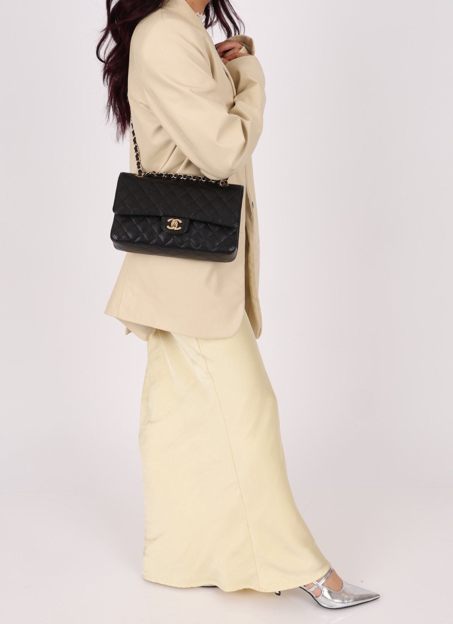 Chanel 2006 Caviar 24k GP Medium Double Flap - FashioNica