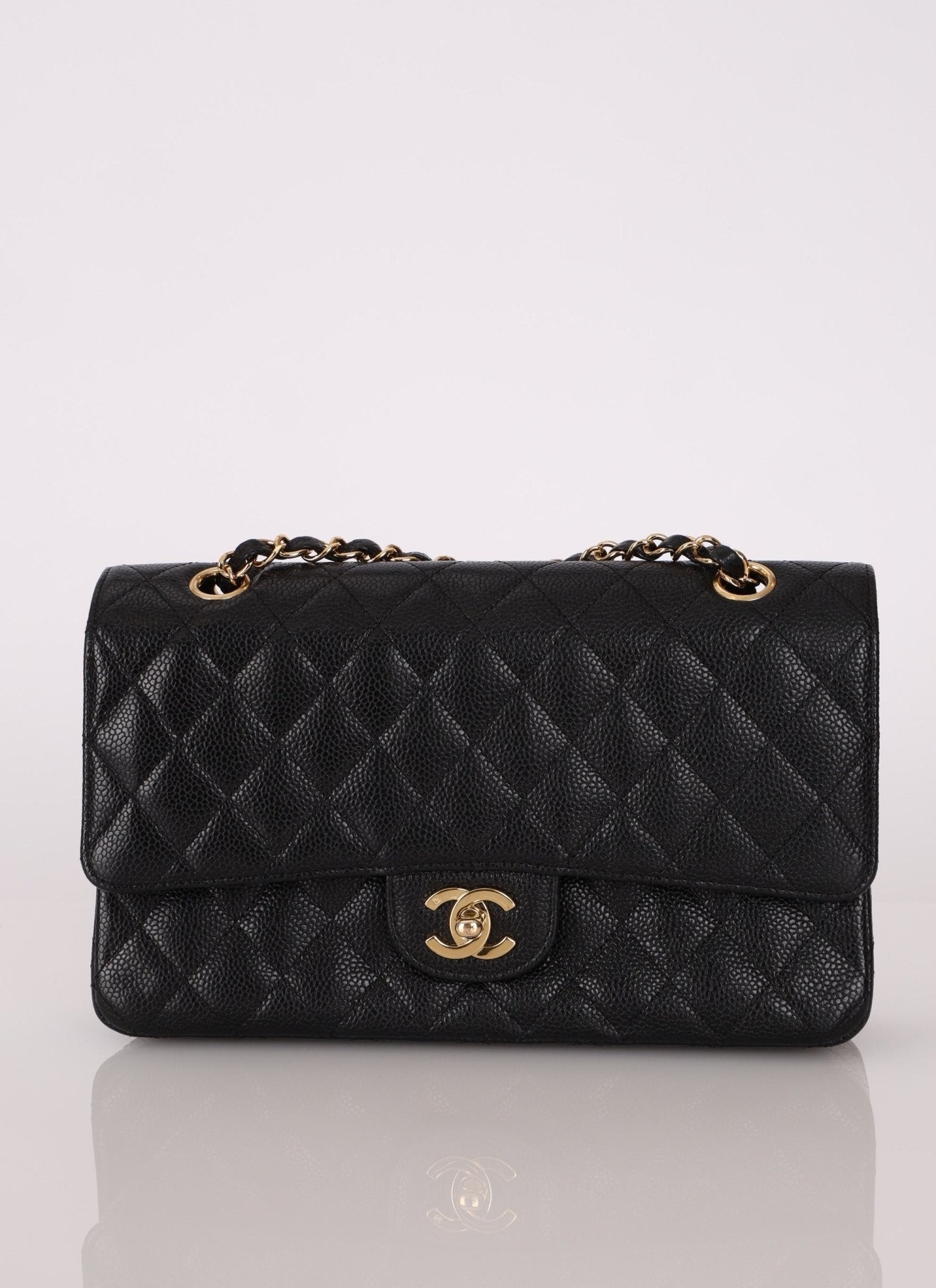 Chanel 2006 Caviar 24k GP Medium Double Flap - FashioNica