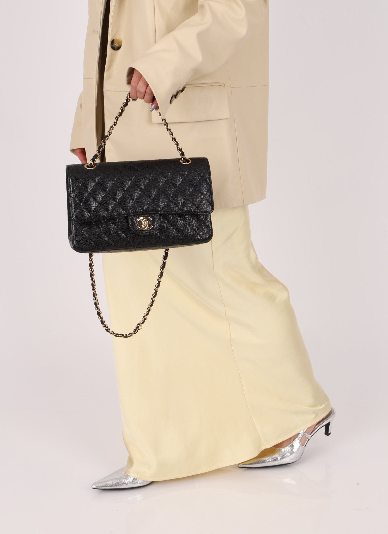 Chanel 2006 Caviar 24k GP Medium Double Flap - FashioNica