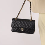 Chanel 2006 Caviar 24k GP Medium Double Flap - FashioNica