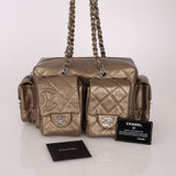 Chanel 2006 Distressed Calfskin Cambon Multipocket Reporter Bag - FashioNica
