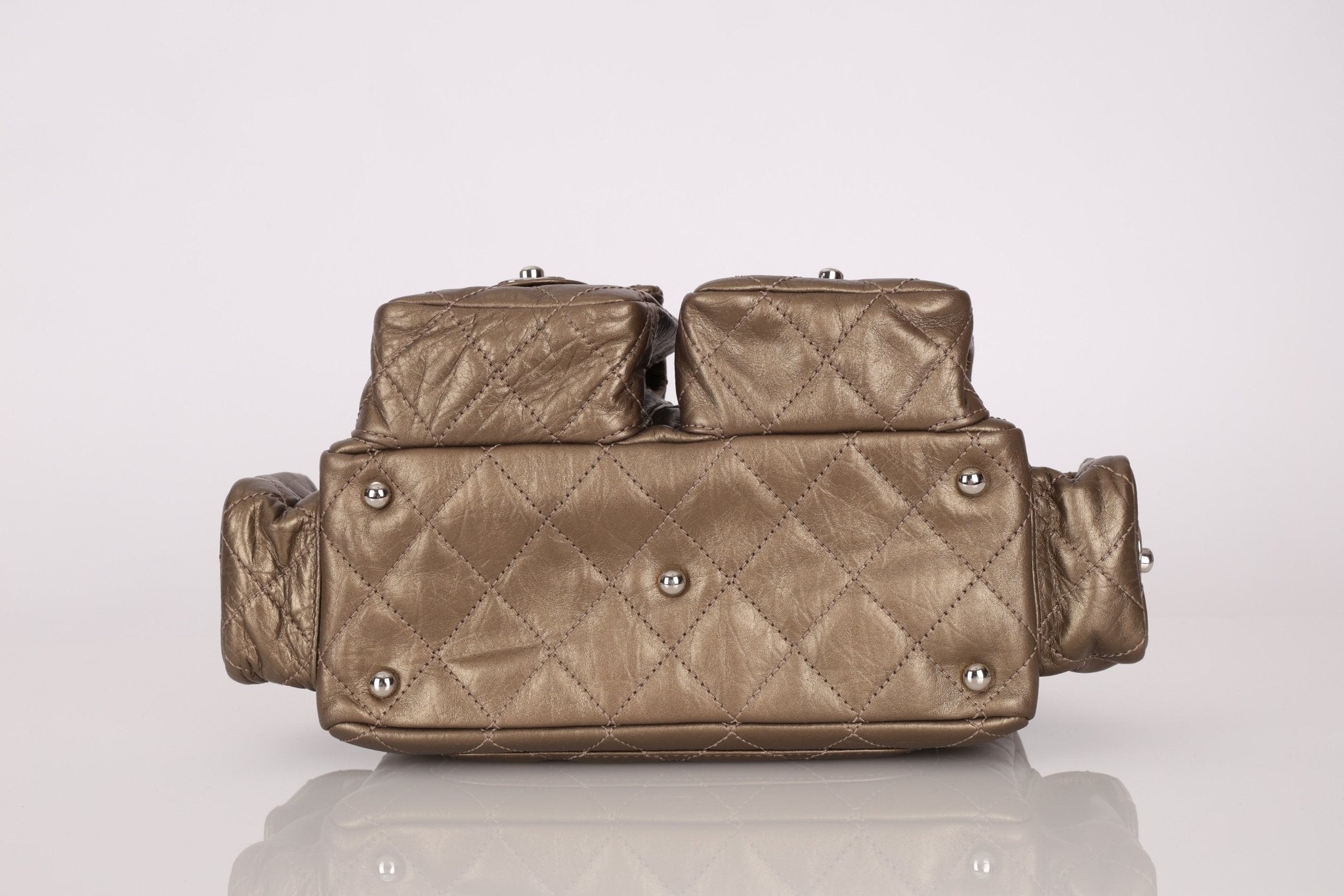 Chanel 2006 Distressed Calfskin Cambon Multipocket Reporter Bag - FashioNica