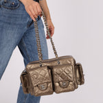 Chanel 2006 Distressed Calfskin Cambon Multipocket Reporter Bag - FashioNica
