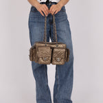 Chanel 2006 Distressed Calfskin Cambon Multipocket Reporter Bag - FashioNica