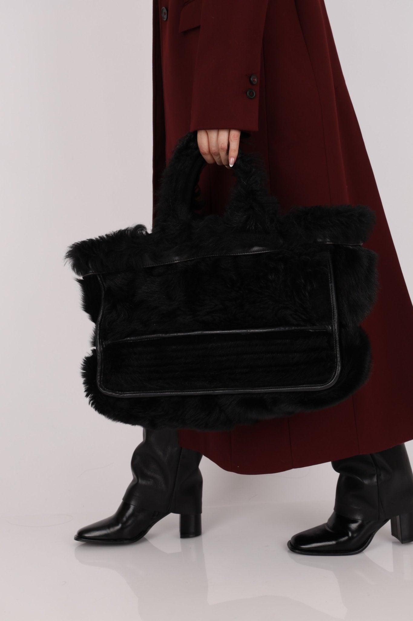 Chanel 2007 Mouton Fur Tote - FashioNica