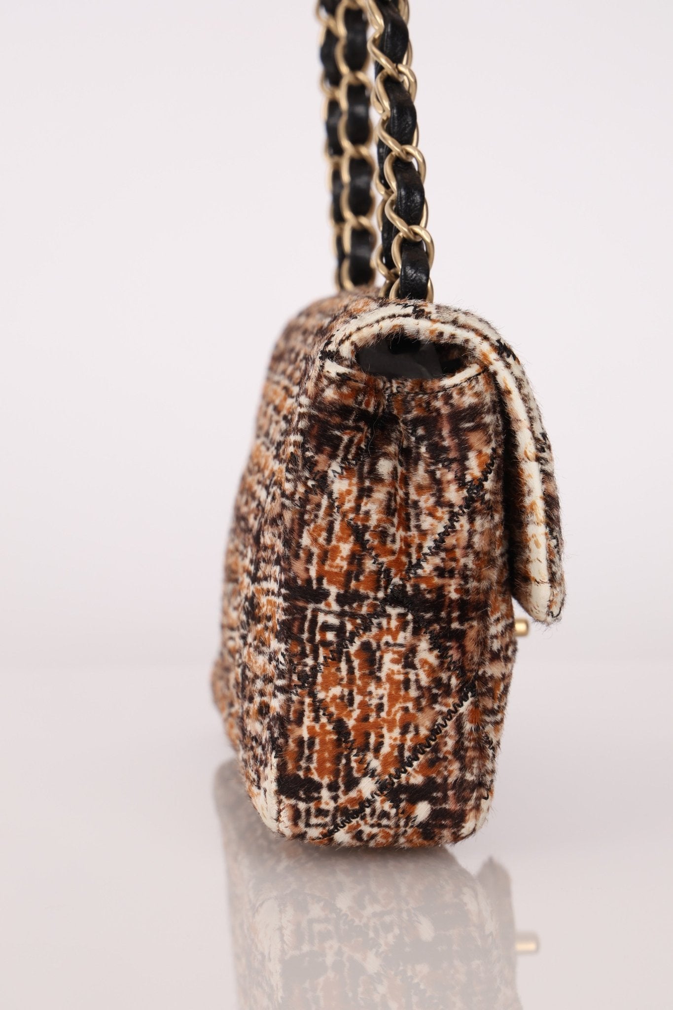 Chanel 2007 Ponyhair East West Flap Permabrass Gold Hardware - FashioNica