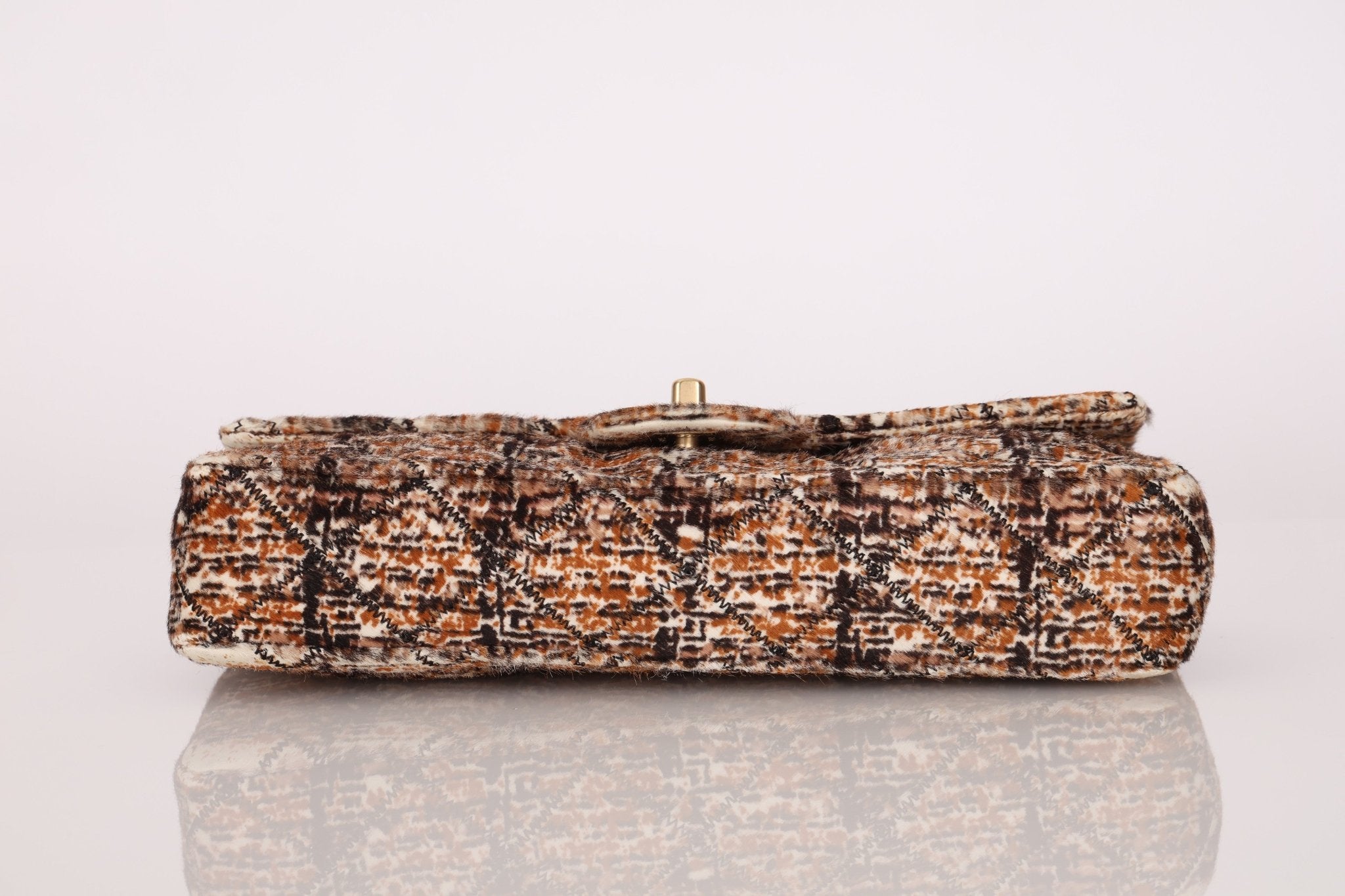 Chanel 2007 Ponyhair East West Flap Permabrass Gold Hardware - FashioNica