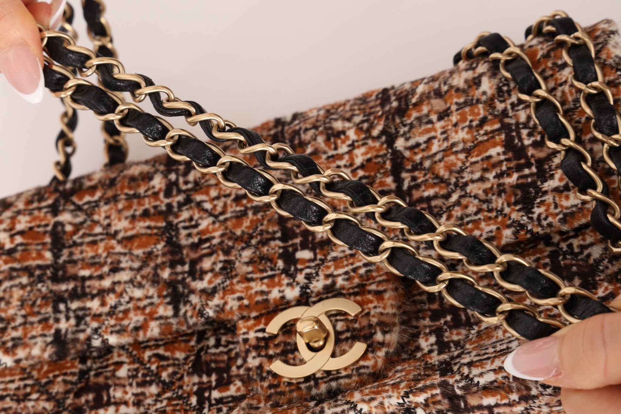 Chanel 2007 Ponyhair East West Flap Permabrass Gold Hardware - FashioNica