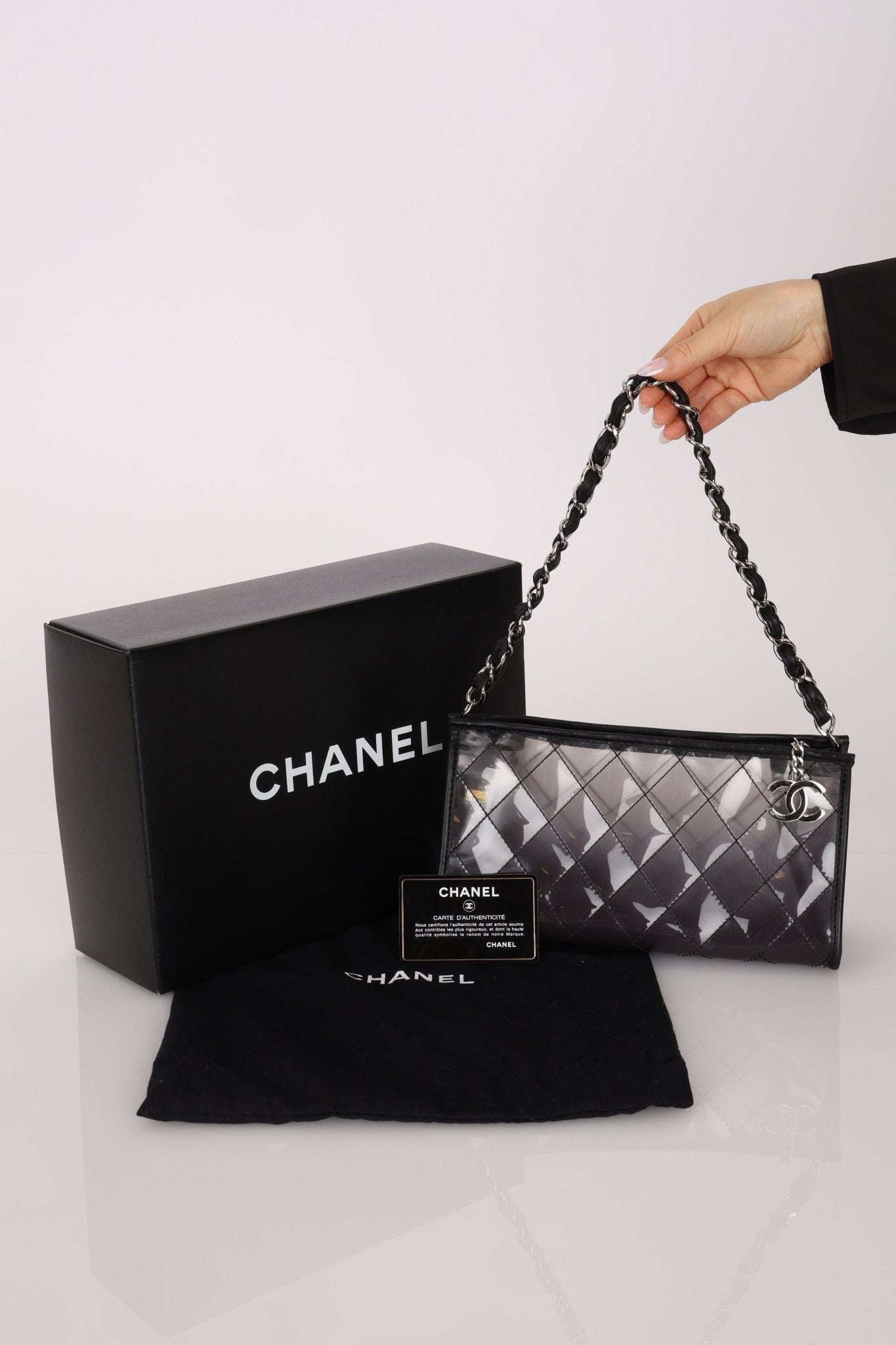 Chanel 2007 Transparent Degrade Quilted Pochette - FashioNica