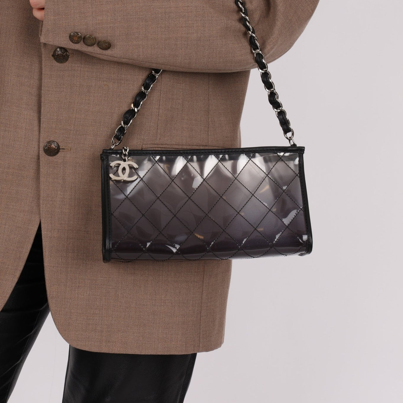 Chanel 2007 Transparent Degrade Quilted Pochette - FashioNica