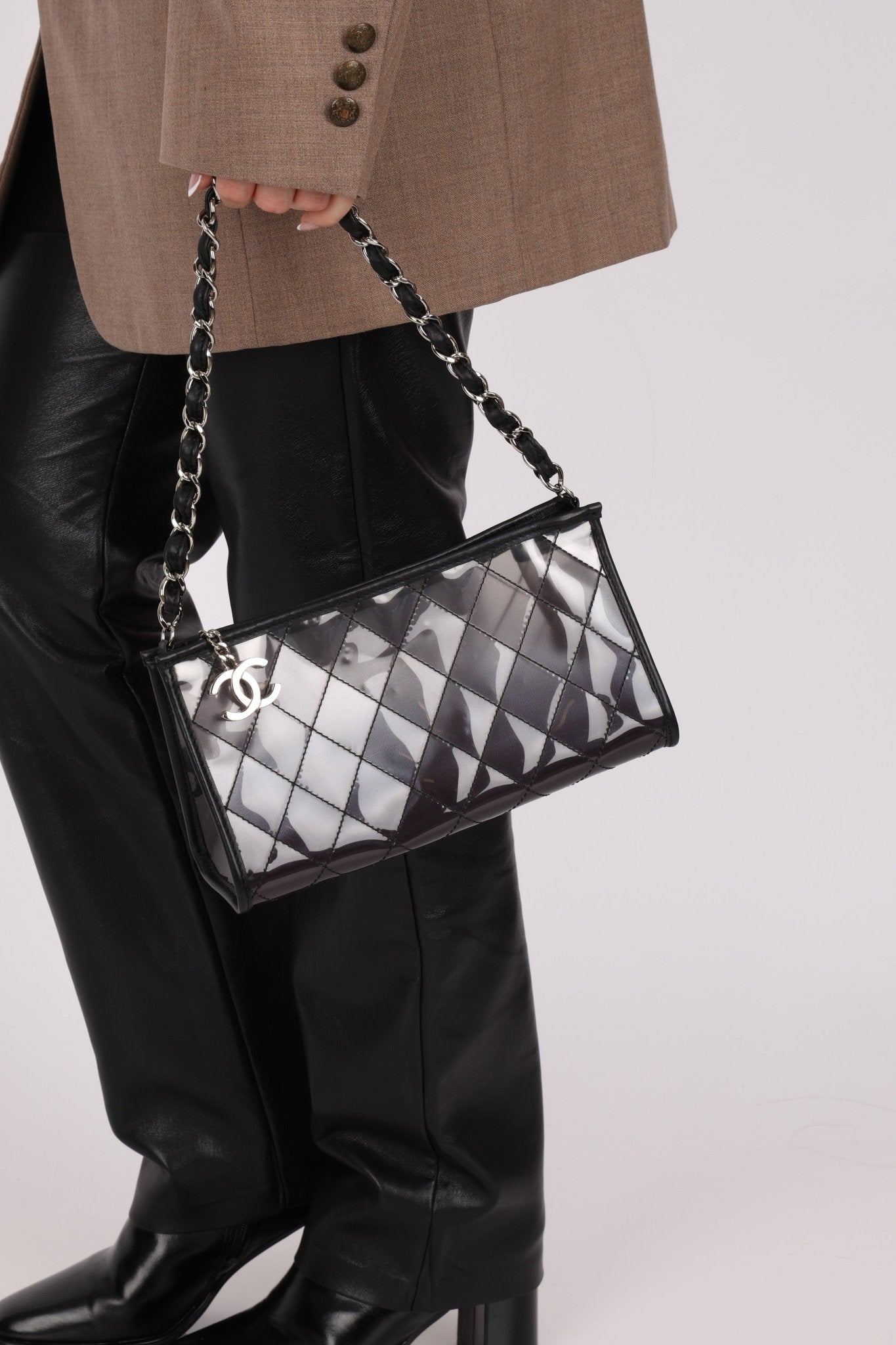 Chanel 2007 Transparent Degrade Quilted Pochette - FashioNica