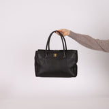 Chanel 2008 Chocolate Executive Cerf Medium Tote - FashioNica
