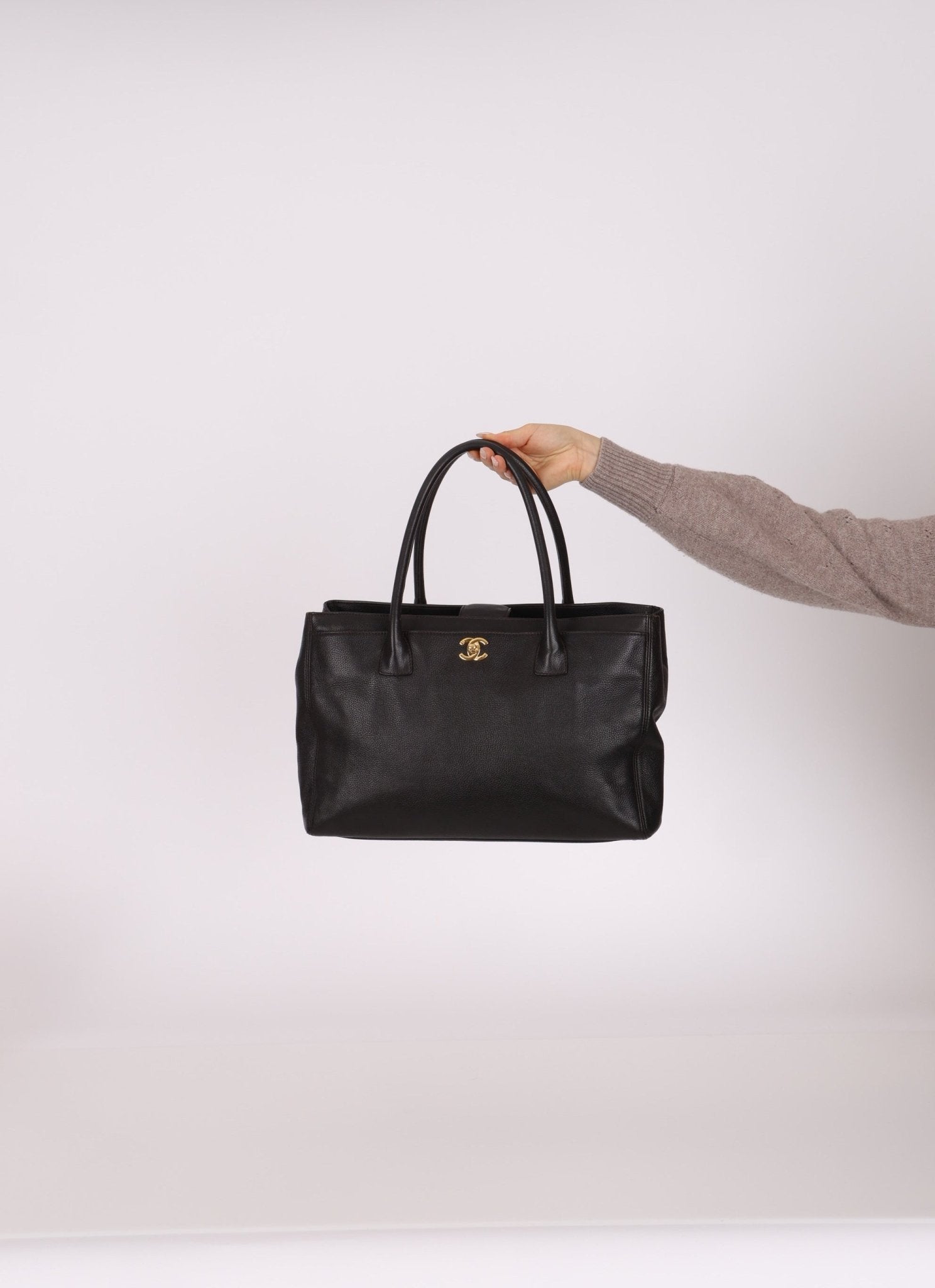 Chanel 2008 Chocolate Executive Cerf Medium Tote - FashioNica