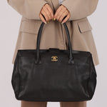 Chanel 2008 Chocolate Executive Cerf Medium Tote - FashioNica